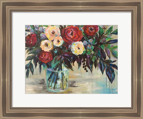 Framed Winter Floral Print