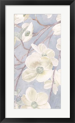 Framed Breezy Blossoms II Sage Print