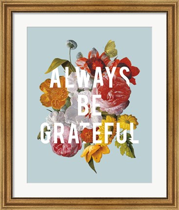 Framed Floral Sentiment I Crop Print