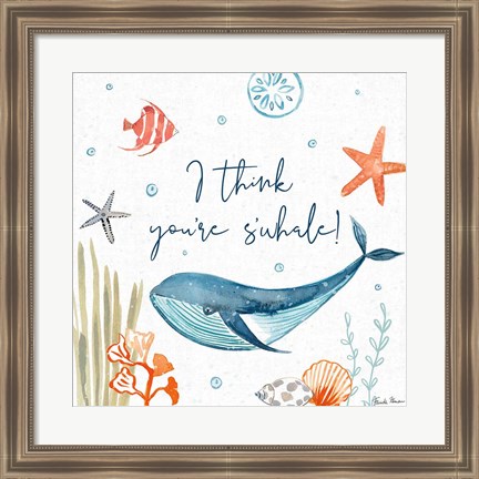 Framed Whale Tale V Print