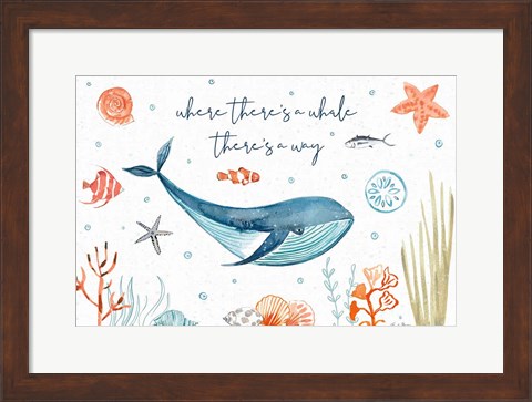 Framed Whale Tale III Print