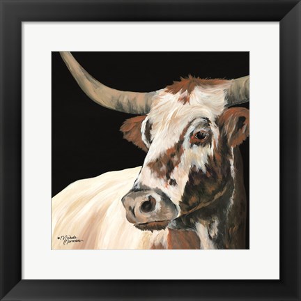 Framed Longhorn Love Print