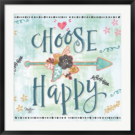 Framed Choose Happy Print