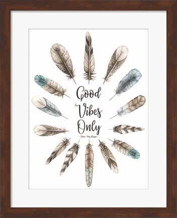 Framed Good Vibes Only Print