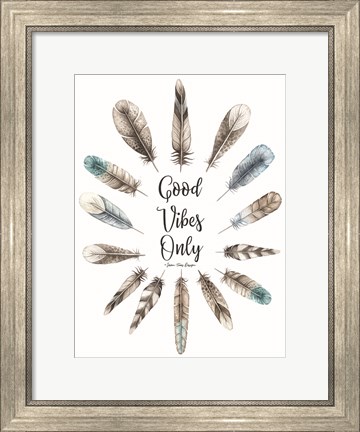 Framed Good Vibes Only Print