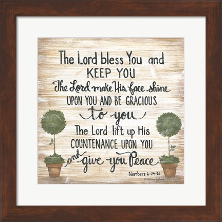 Framed Lord Bless You Print