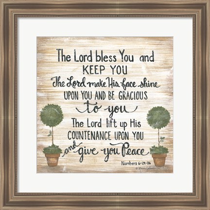 Framed Lord Bless You Print