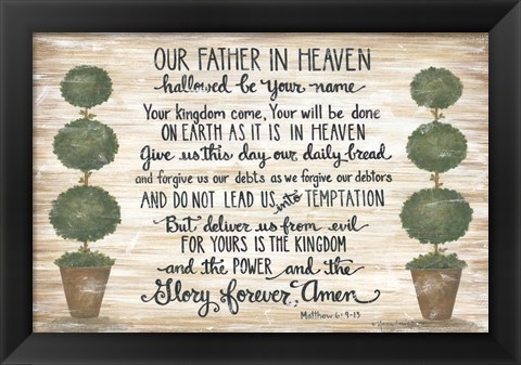 Framed Our Father in Heaven Print