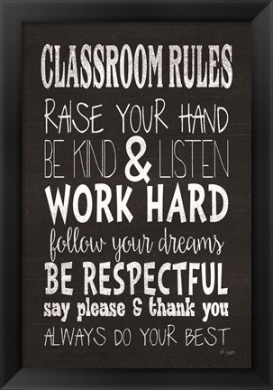 Framed Classroom Rules Print