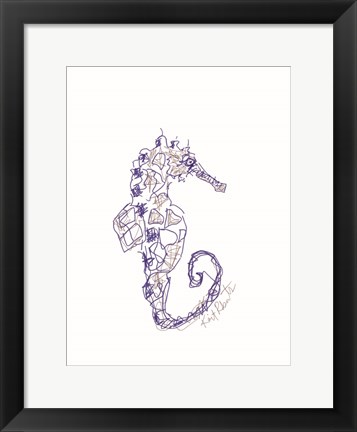 Framed S is for Seahorse Print