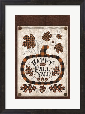 Framed Happy Fall Y&#39;all Print