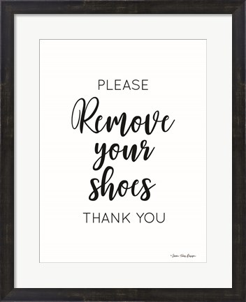 Framed Remove Your Shoes Print