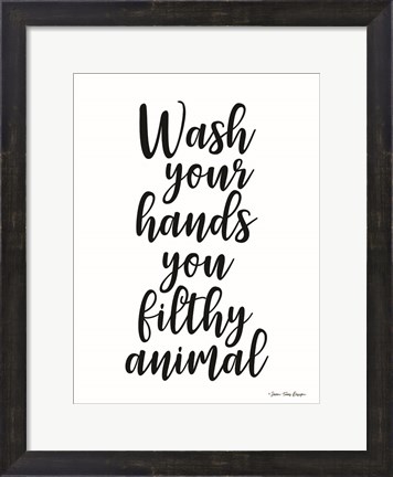 Framed Wash Your Hands Print