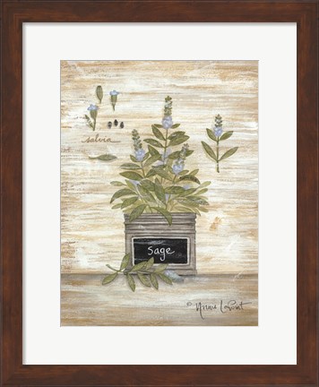 Framed Sage Botanical Print