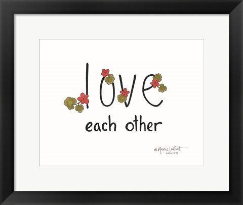 Framed Love Each Other Print