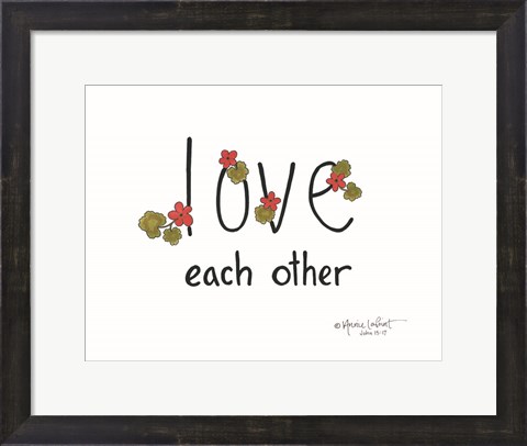 Framed Love Each Other Print