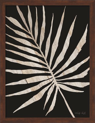 Framed Palm Frond Wood Grain IV Print