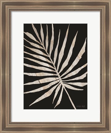 Framed Palm Frond Wood Grain IV Print