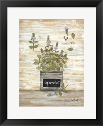 Framed Peppermint Botanical Print