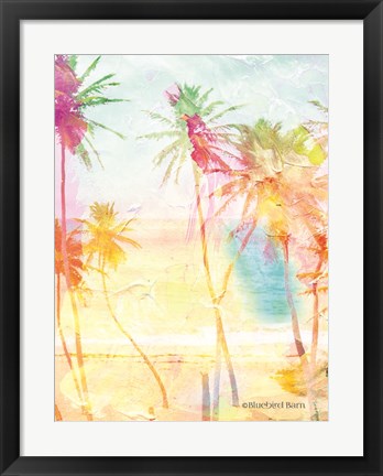 Framed Bright Summer Palm Group I Print