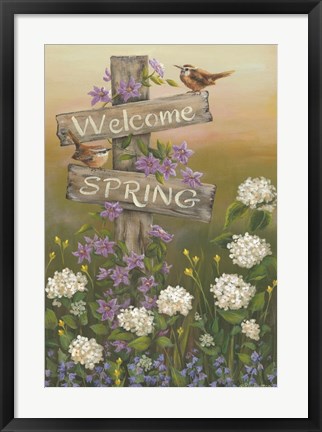 Framed Welcome Spring Print