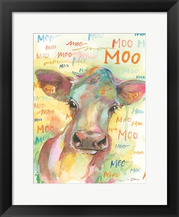 Framed Country Cow Print