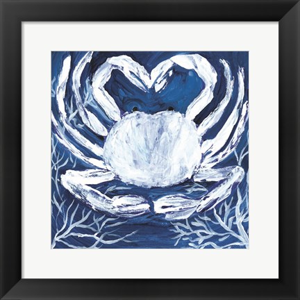 Framed Midnight Ghost Crab Print