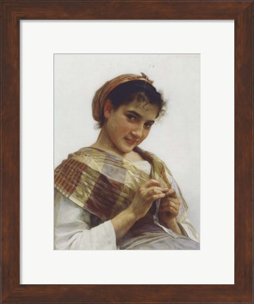 Framed Breton Girl, 1889 Print