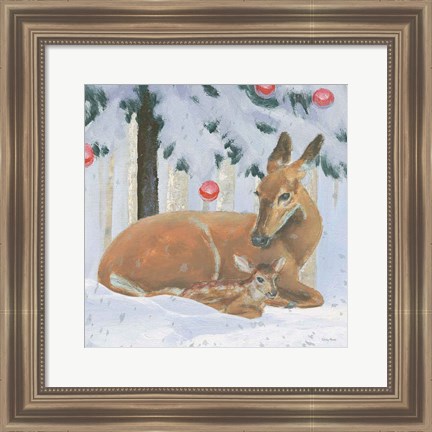 Framed Christmas Critters Bright VIII Print