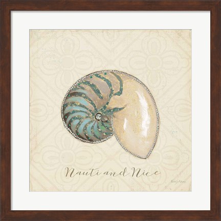 Framed Beach Treasures III Christmas Print