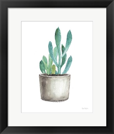 Framed Mixed Greens Succulent V Print