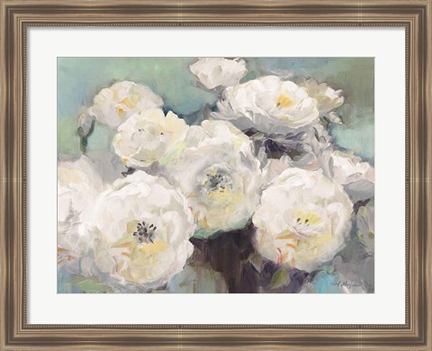 Framed Wild Roses Sage Print