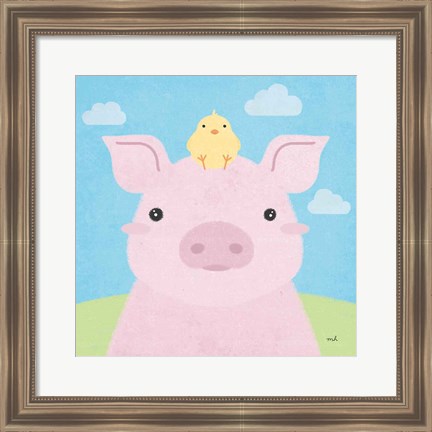 Framed Barn Buddies II Print