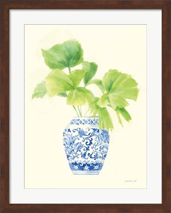 Framed Palm Chinoiserie IV Print
