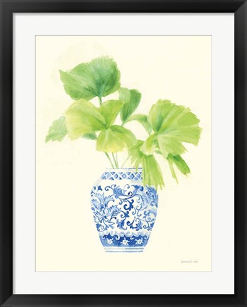 Framed Palm Chinoiserie IV Print