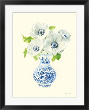 Framed Floral Chinoiserie I Print