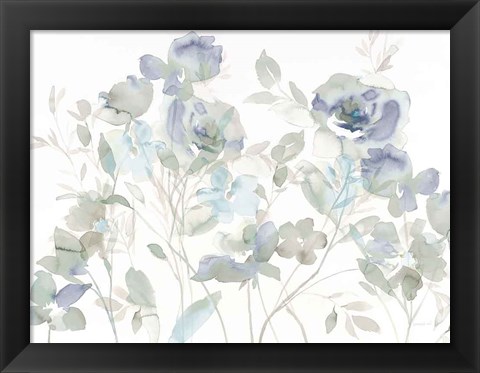 Framed Cool Roses Shadows Print