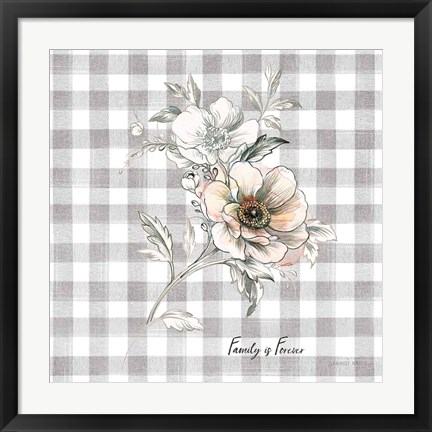 Framed Sketchbook Garden VII Checker Family Print