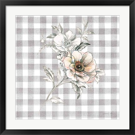 Framed Sketchbook Garden VII Checker Print