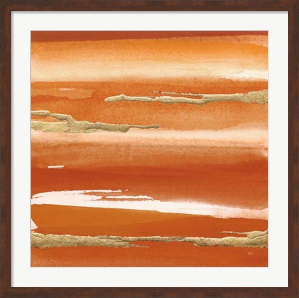 Framed Gilded Mandarin III Burnt Orange Print