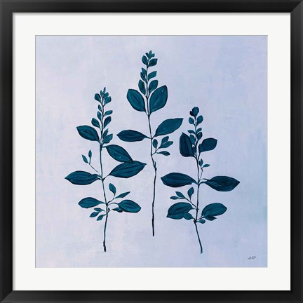 Framed Botanical Study IV Blue Print