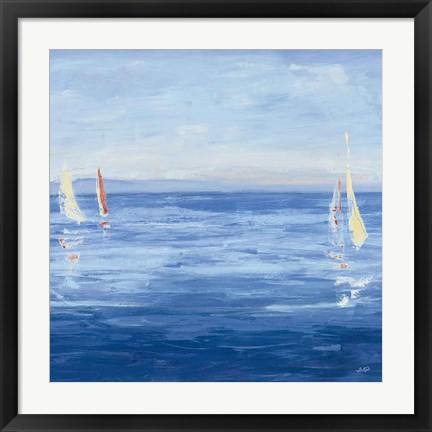 Framed Open Sail with Red Crop Print