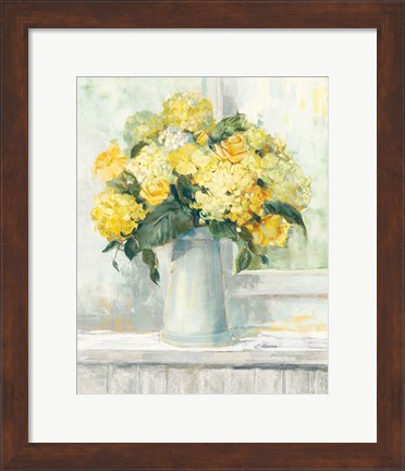 Framed Endless Summer Bouquet I Yellow Print