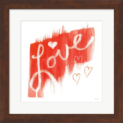 Framed Painted Love Print