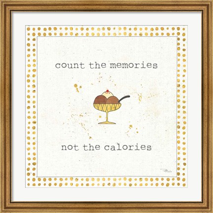 Framed Calorie Cuties VI Dot Border Print