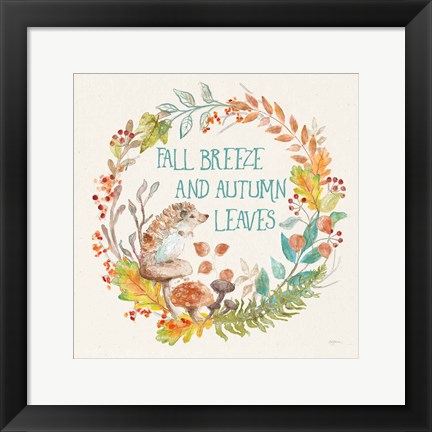 Framed Autumn Friends VI Print