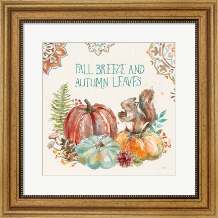 Framed Autumn Friends IV Print