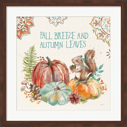 Framed Autumn Friends IV Print