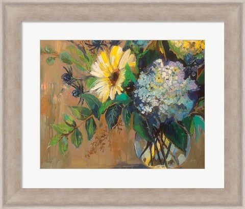 Framed Glass Floral Print