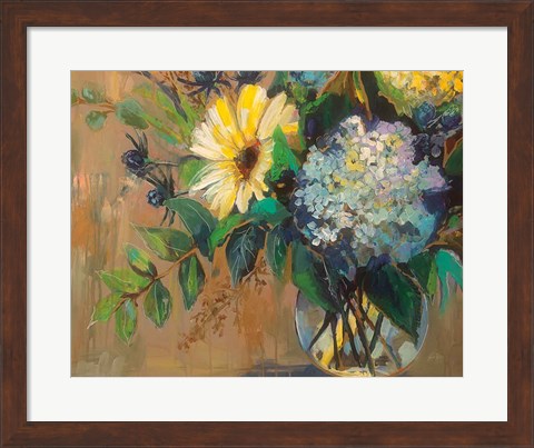 Framed Glass Floral Print